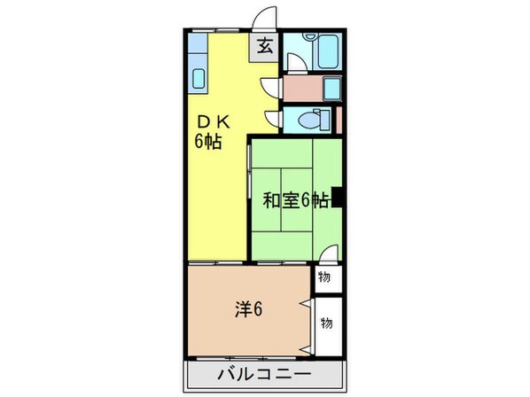 アメニティ深江橋の物件間取画像